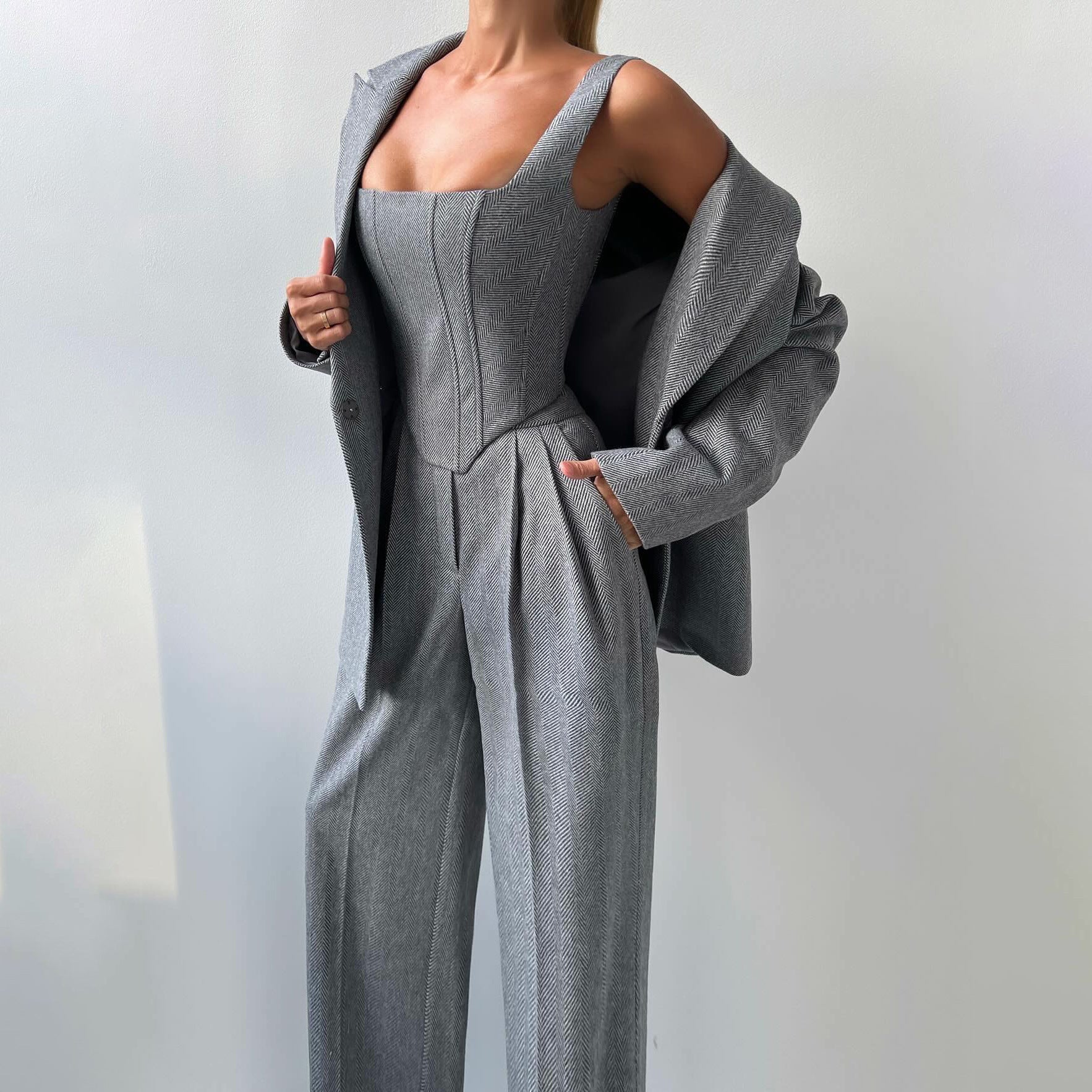 Séraphine™ | Élégant ensemble de costume 3 pièces pour femmes avec blazer