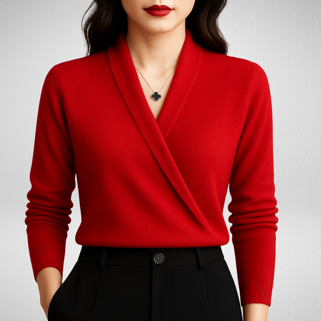 Séraphine™ | Camille | Élégant Cache-Cœur Sweater