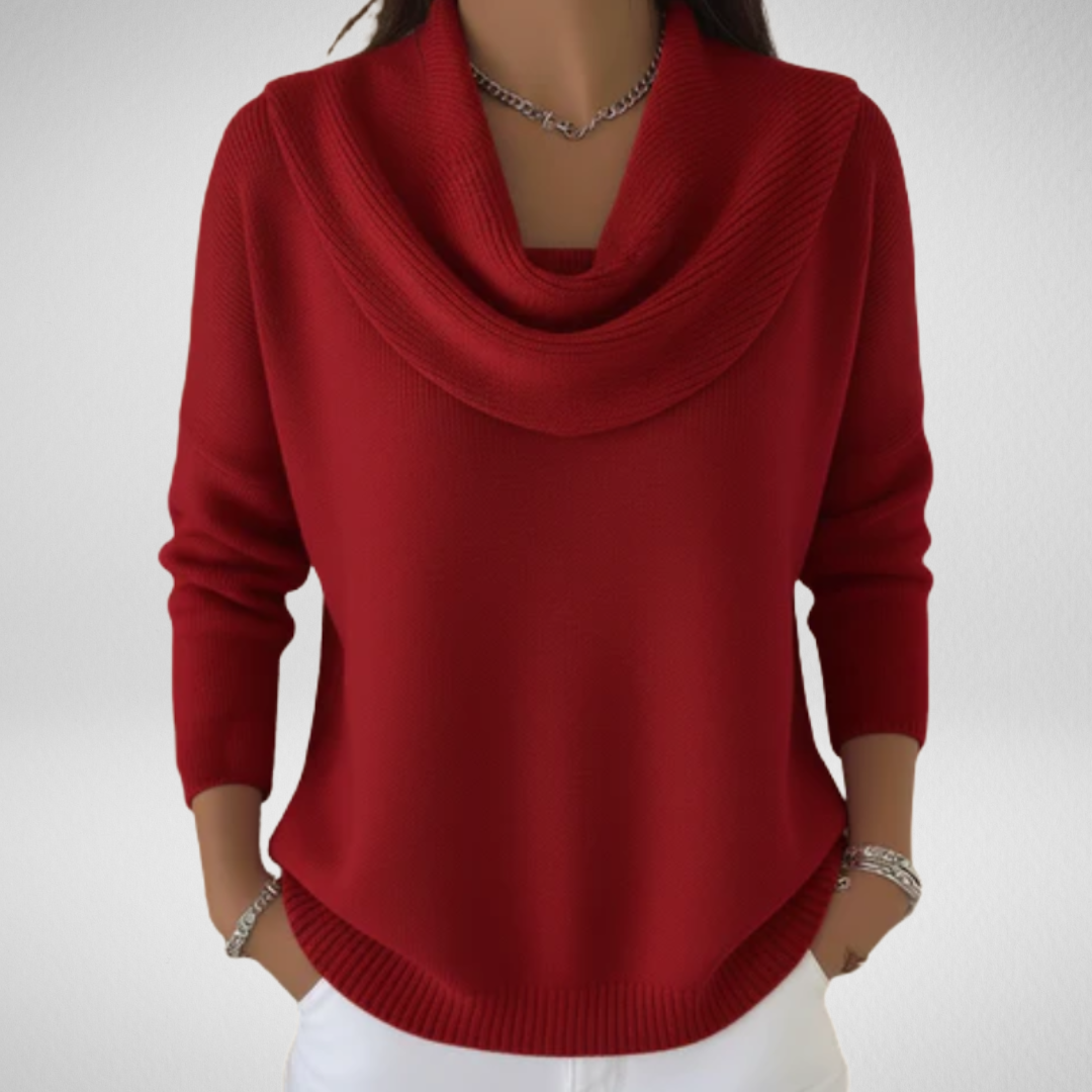 Séraphine™ | Marielle | Pull Col Drapé Élégant