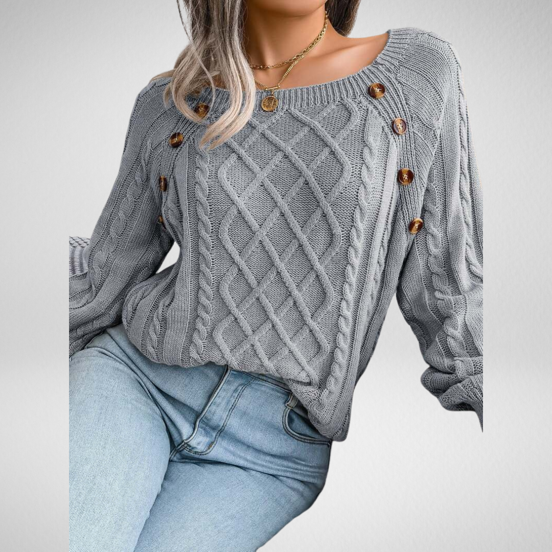 Séraphine™ | Léonie | Pull Torsadé à Boutons