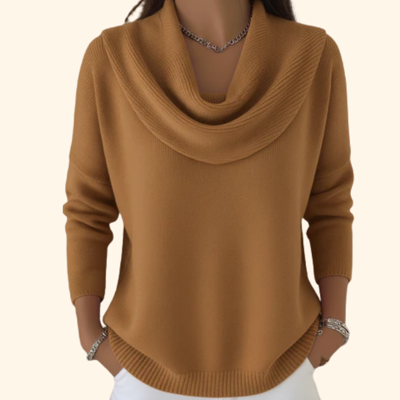 Séraphine™ | Marielle | Pull Col Drapé Élégant