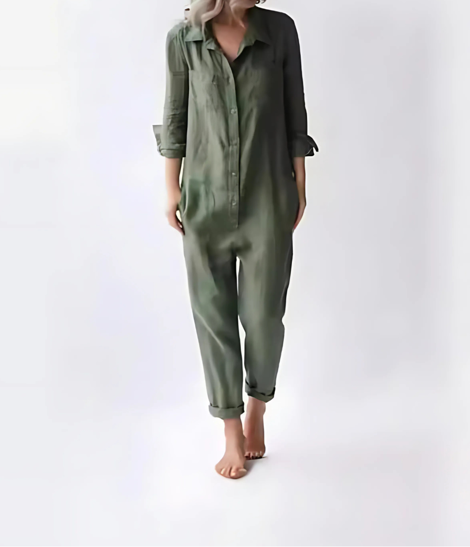 Séraphine™ | Khloe – Women's Linen Jumpsuit