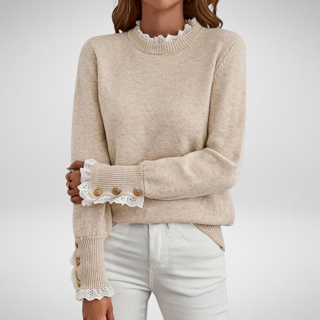 Séraphine™ | Evee – Élégant Pull en Dentelle