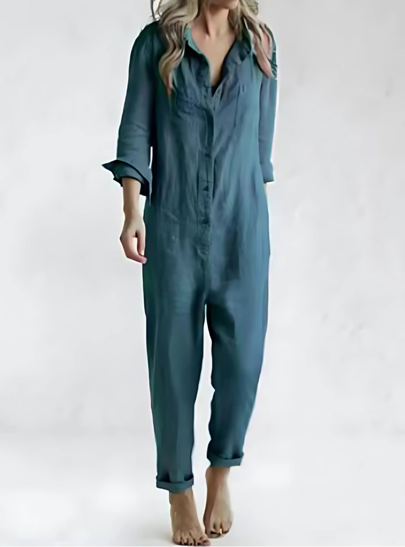 Séraphine™ | Khloe – Women's Linen Jumpsuit
