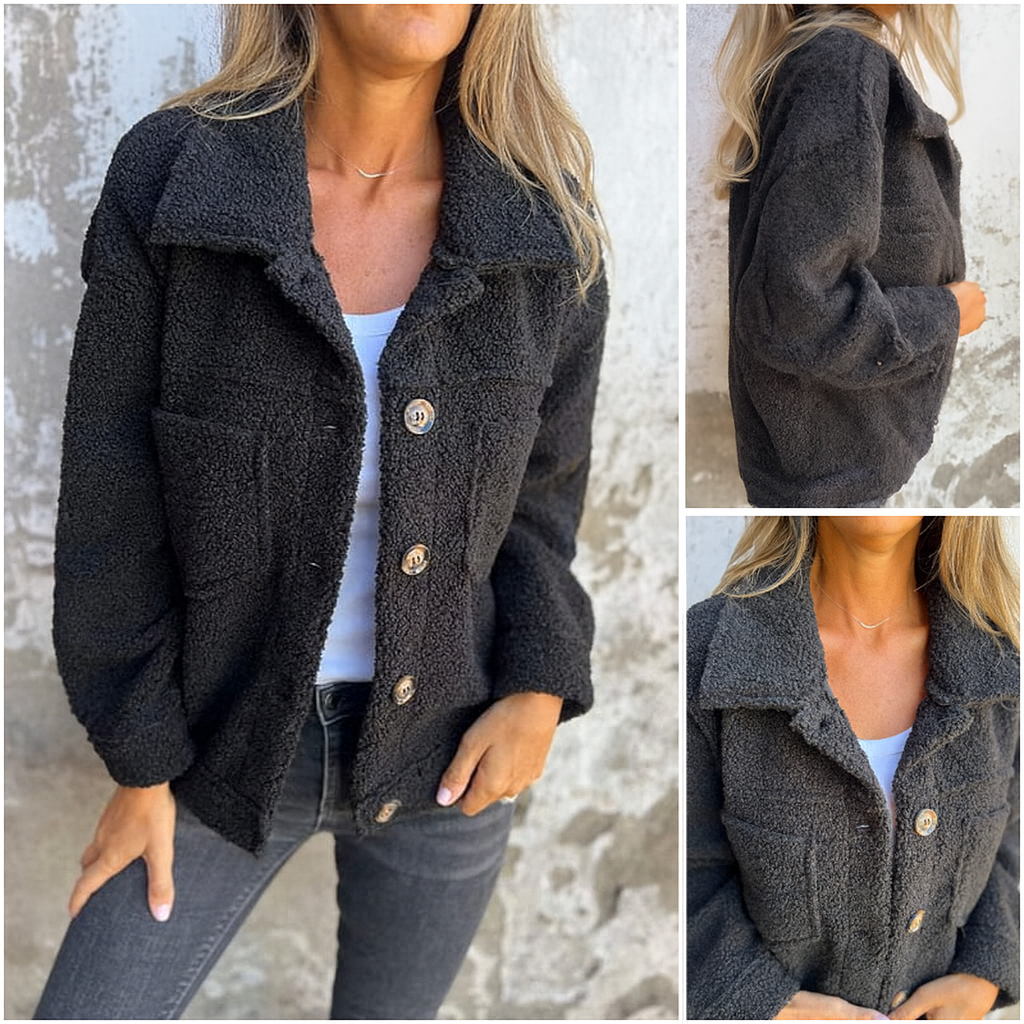 Séraphine™ | Veste en sherpa à boutons