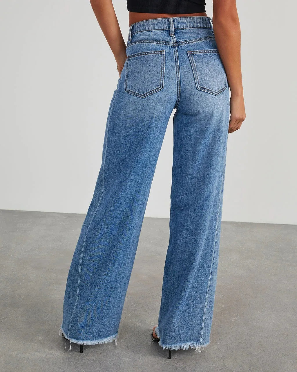 Séraphine™ | Jeans à coupe ample avec ourlet effiloché pour femmes