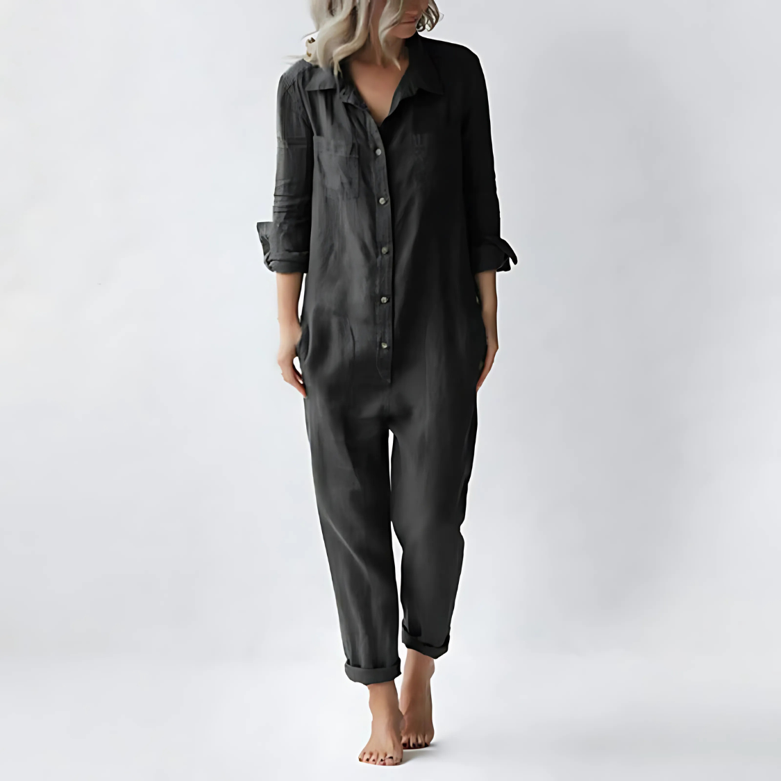 Séraphine™ | Khloe – Women's Linen Jumpsuit