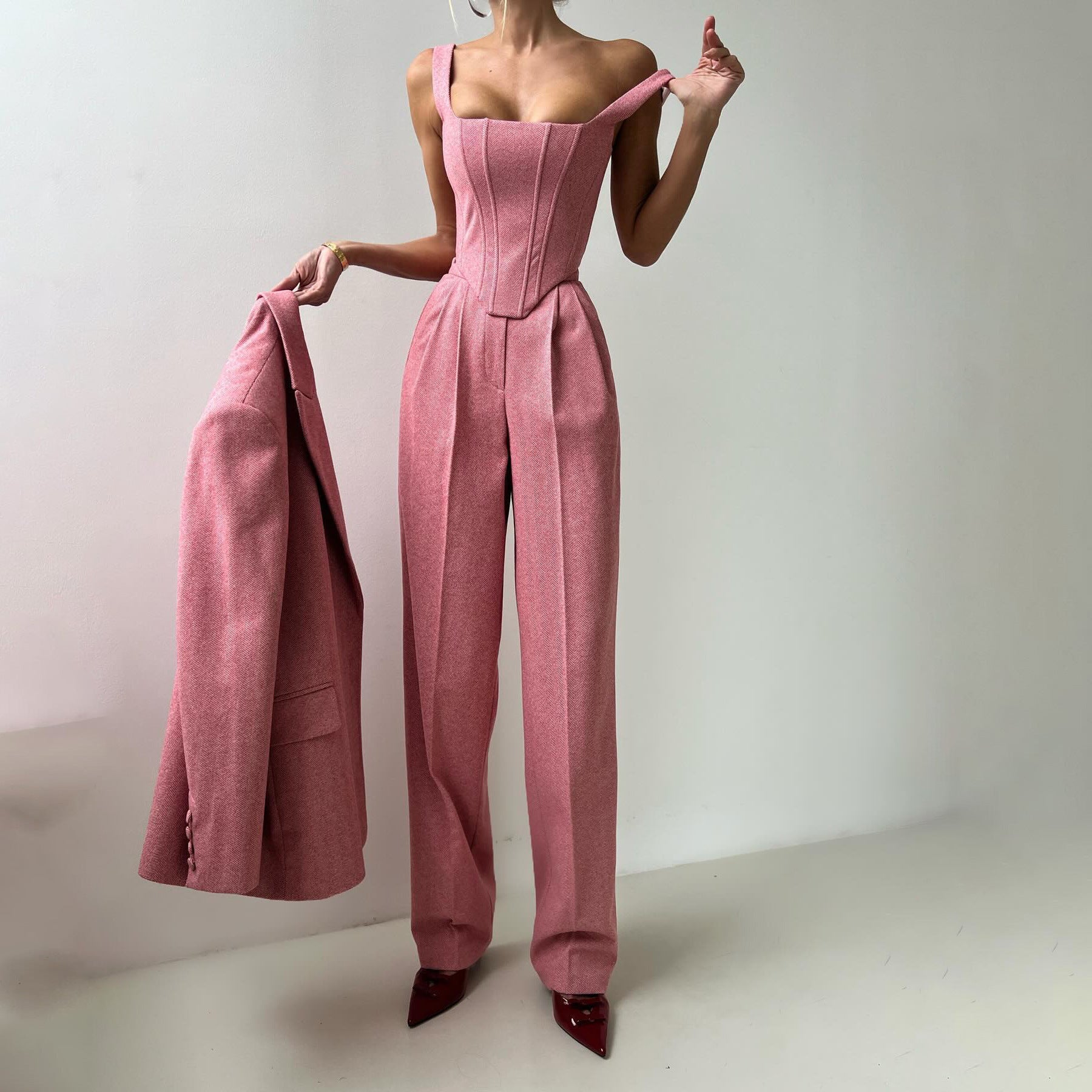 Séraphine™ | Élégant ensemble de costume 3 pièces pour femmes avec blazer