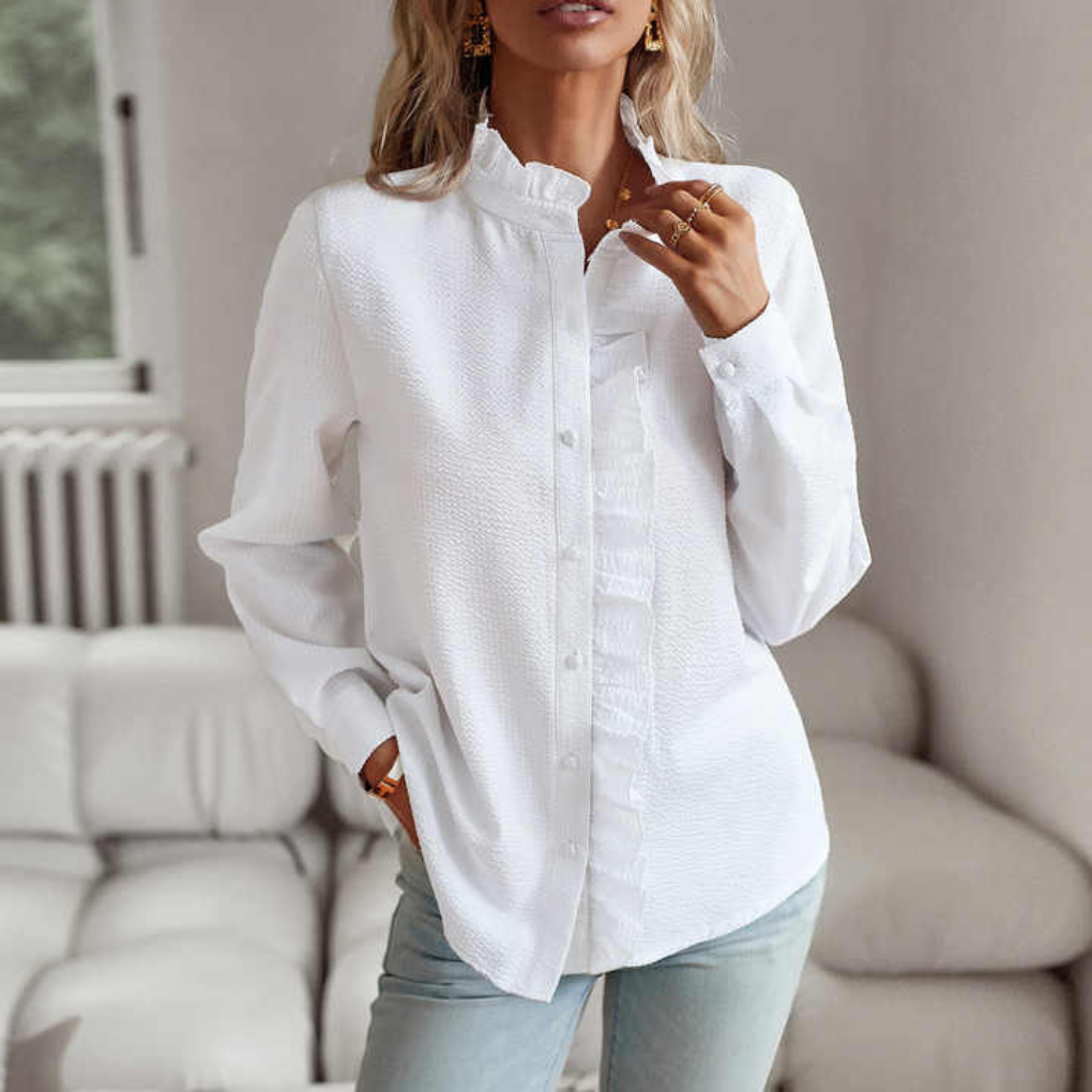 Séraphine™ | Élégante Blouse à Manches Longues