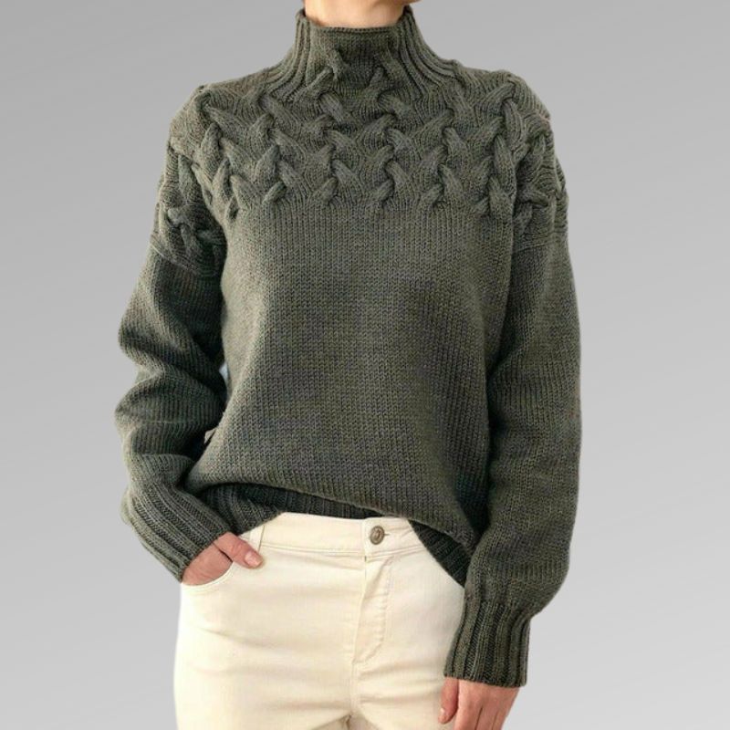 Séraphine™ | Victoire | Pull Maille Torsadée Élégante