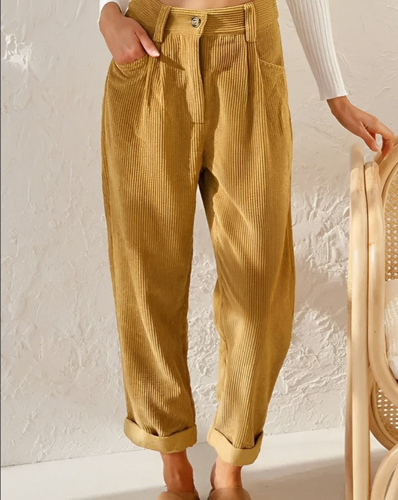 Séraphine™ | VelvetEase – Pantalon en Velours Côtelé