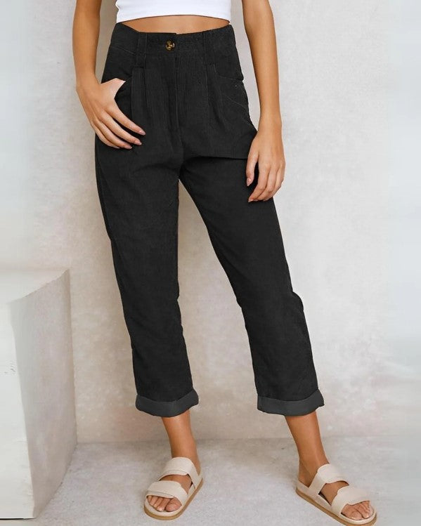 Séraphine™ | VelvetEase – Pantalon en Velours Côtelé