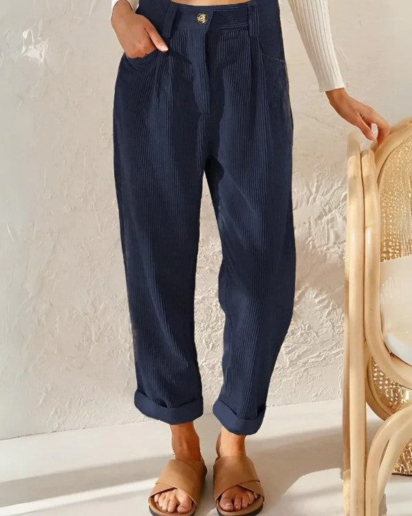Séraphine™ | VelvetEase – Pantalon en Velours Côtelé