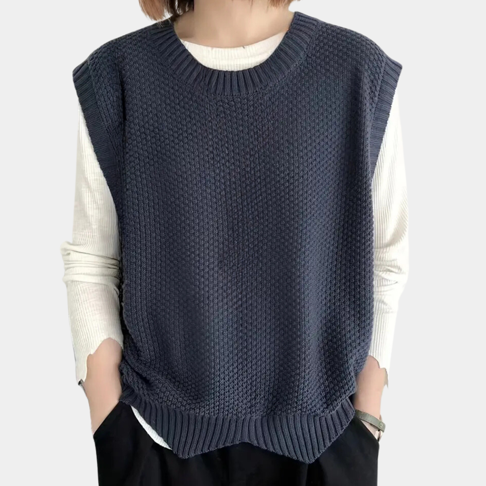 Séraphine™ | Pull sans manches en tricot féminin