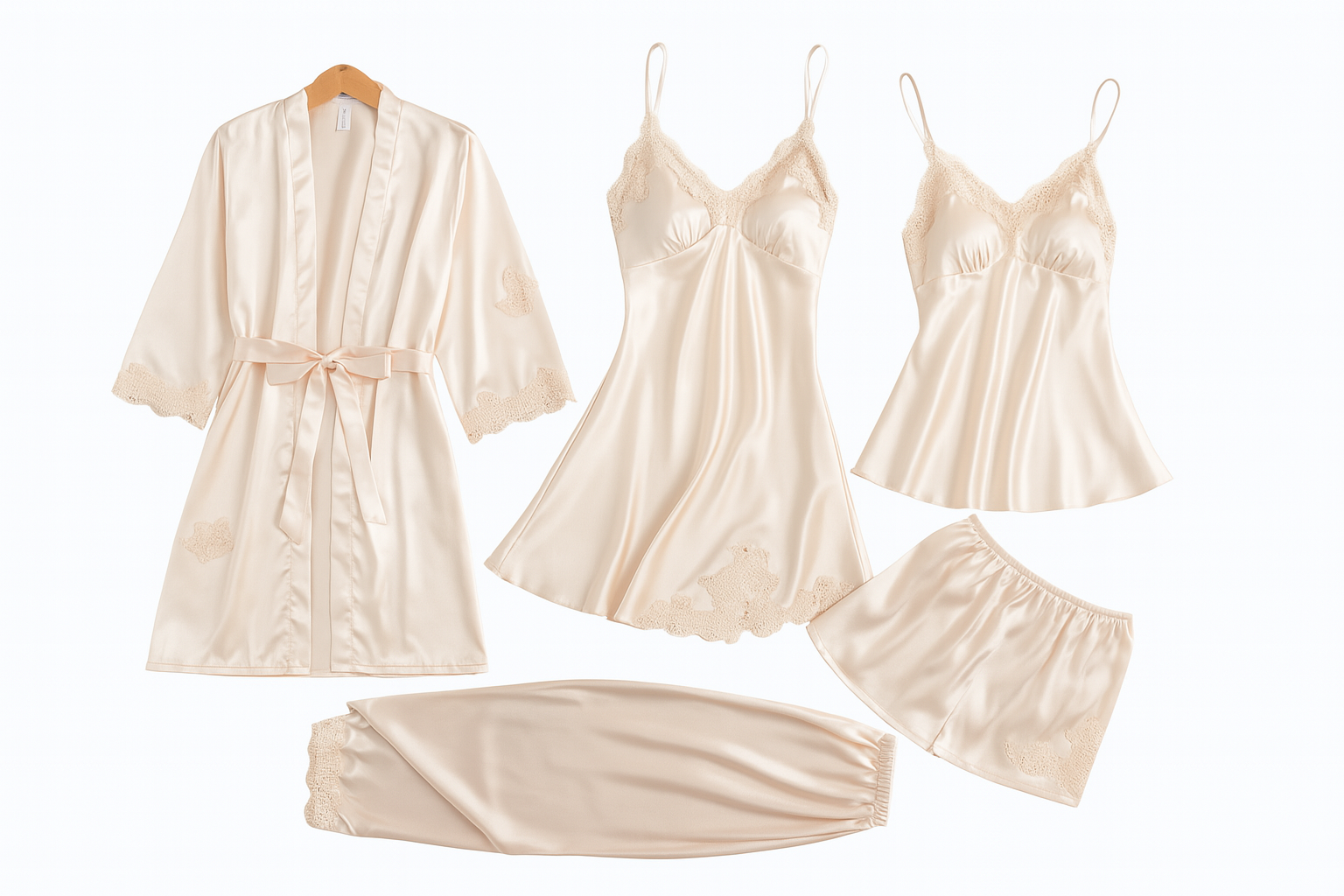 Séraphine™ | Ensemble de Nuit Satiné 5-en-1