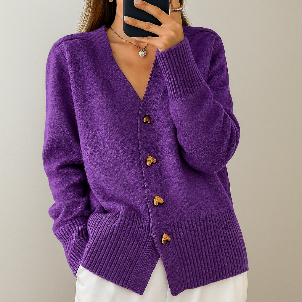 Séraphine™ | Cardigan Tricoté Confortable avec Décolleté en V