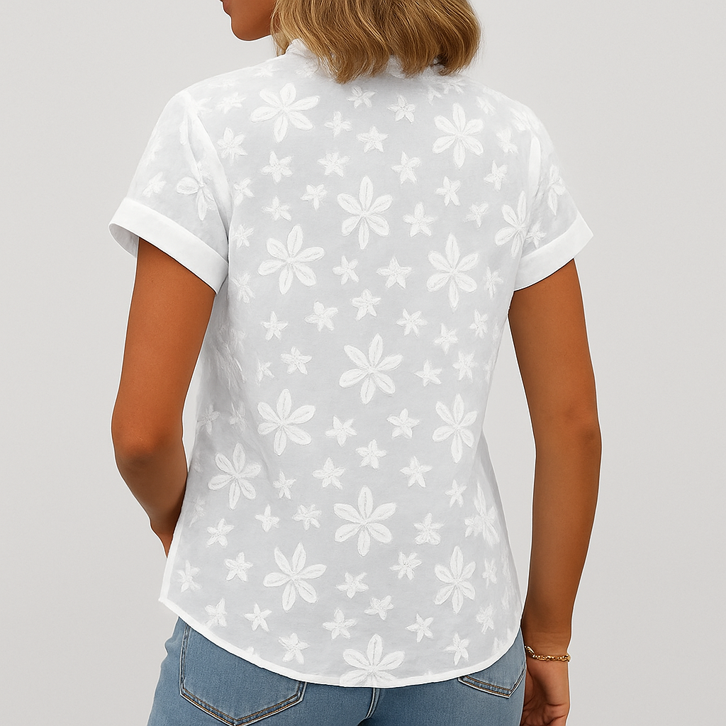 Séraphine™ | Blouse Femme à Manches Courtes Imprimée Floral