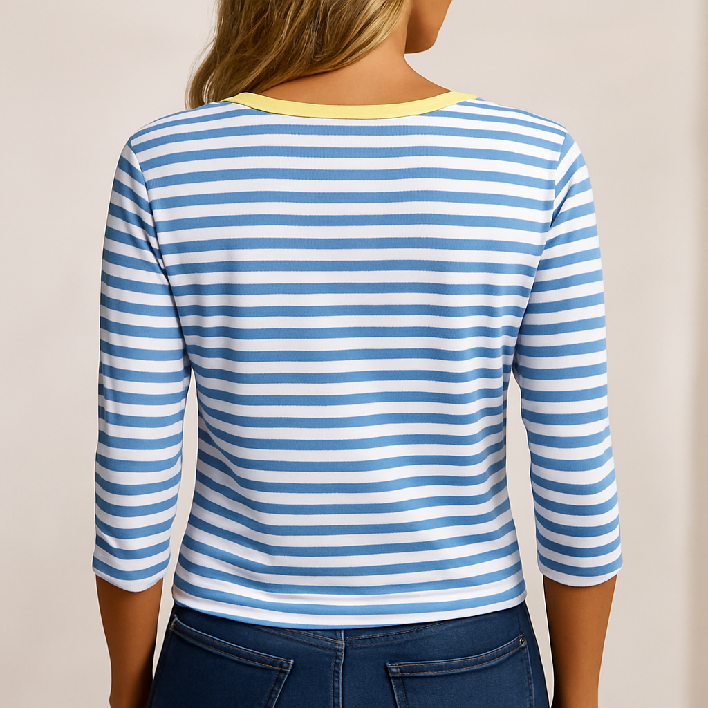 Séraphine™ T-shirt décontracté à col en V pour femmes