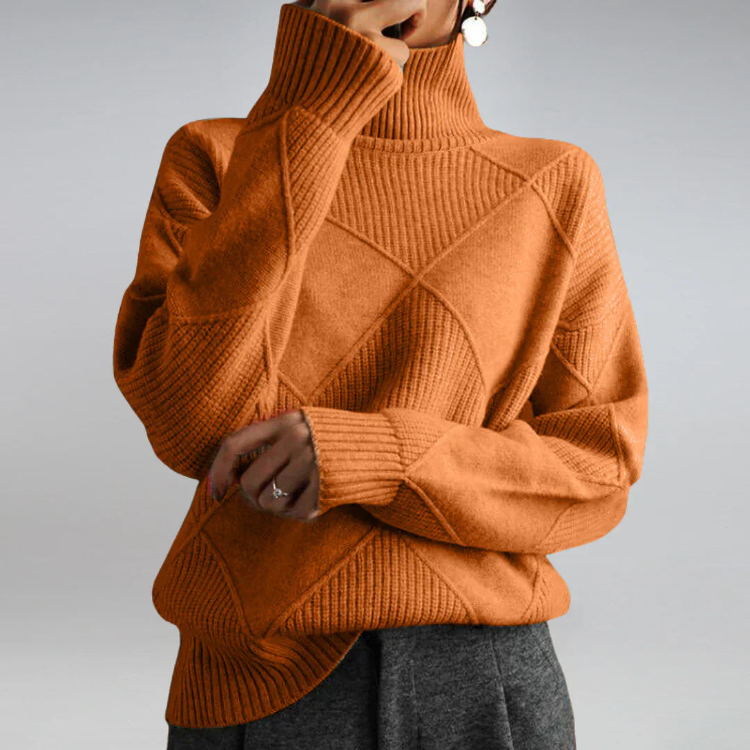 Séraphine™ | Pull Col Roulé Classique en Laine