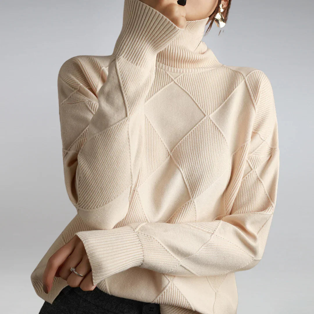 Séraphine™ | Pull Col Roulé Classique en Laine