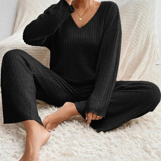 Séraphine™ | Ensemble Loungewear Femme en Tricot Côtelé