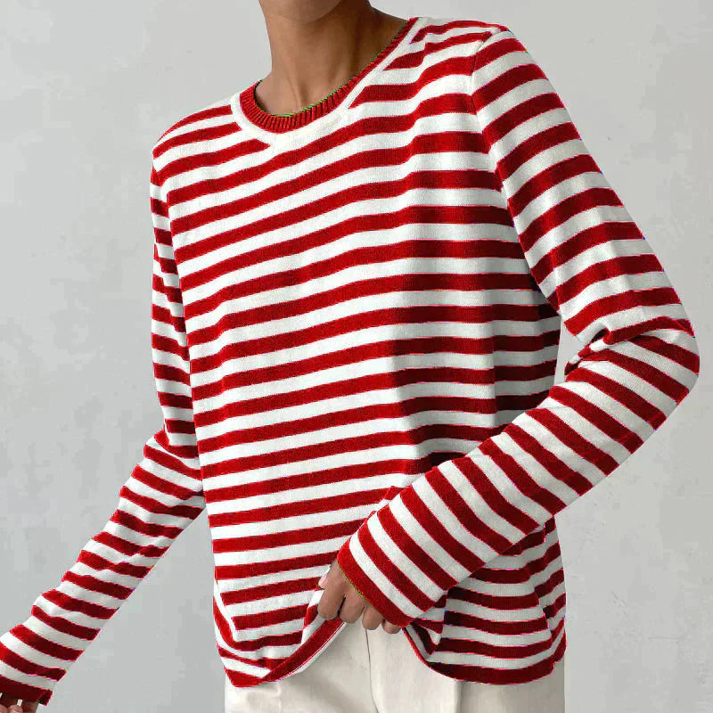 Séraphine™ | Elin – Women's Striped Sweatshirt