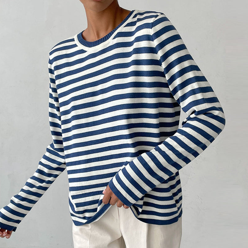 Séraphine™ | Elin – Women's Striped Sweatshirt