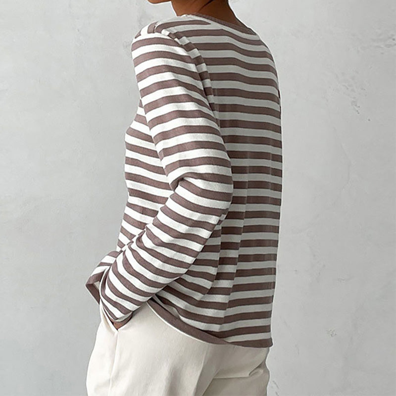 Séraphine™ | Elin – Women's Striped Sweatshirt