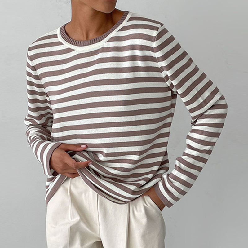 Séraphine™ | Elin – Women's Striped Sweatshirt