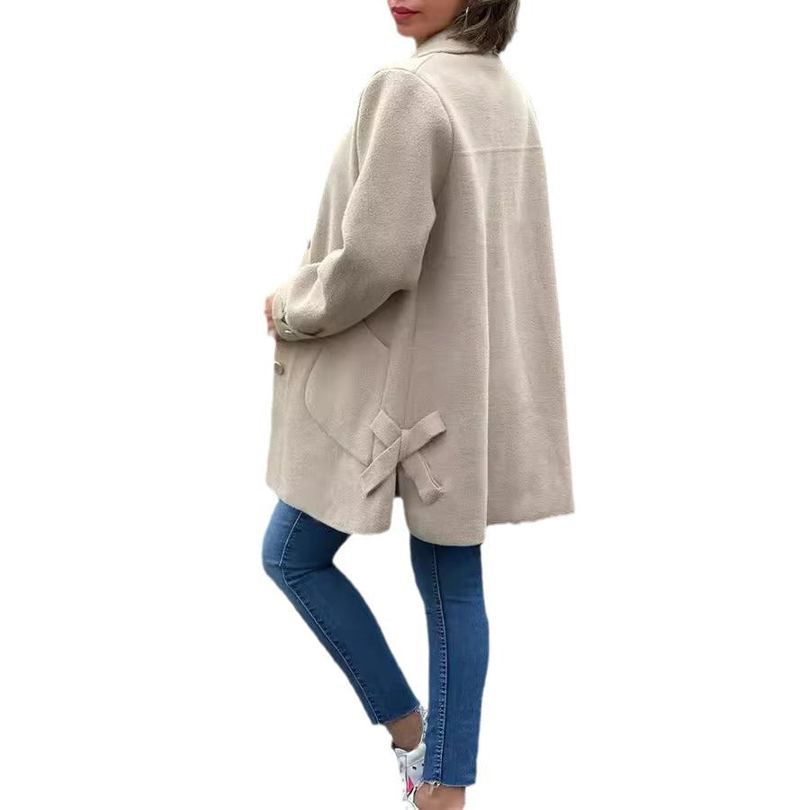 Séraphine™ | Geneviève | Manteau classique oversize avec détails en forme de nœud