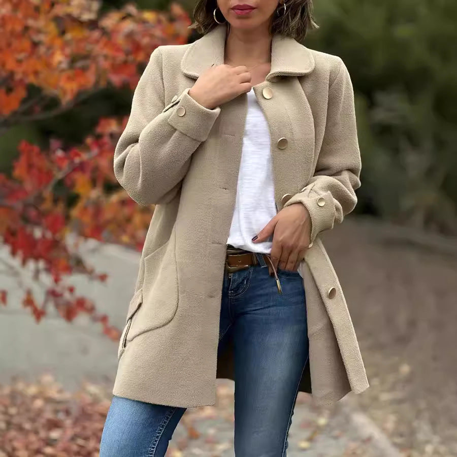 Séraphine™ | Geneviève | Manteau classique oversize avec détails en forme de nœud