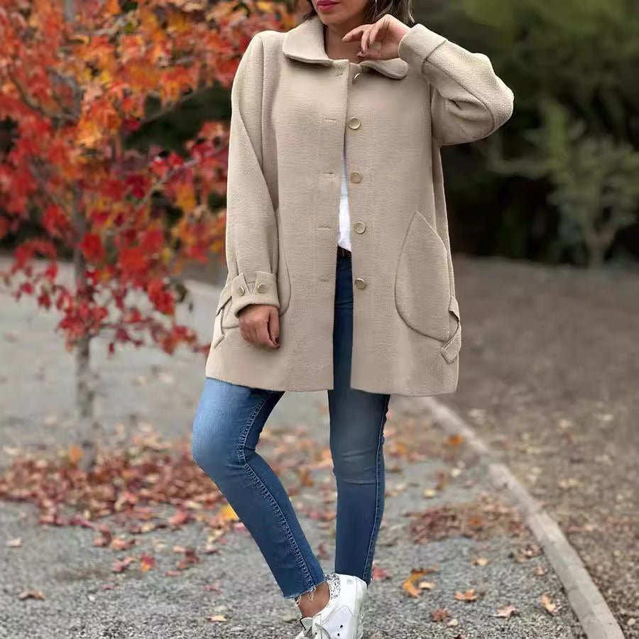 Séraphine™ | Geneviève | Manteau classique oversize avec détails en forme de nœud