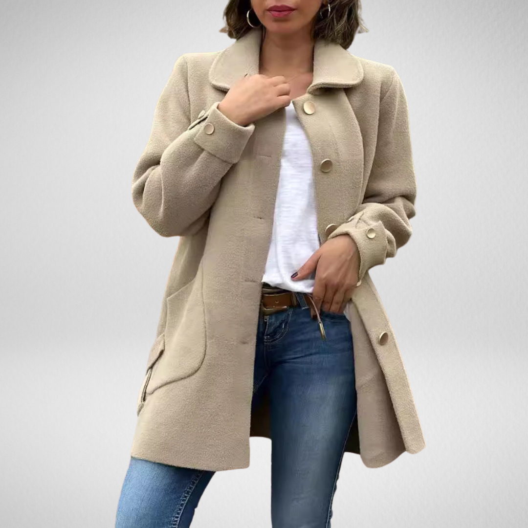 Séraphine™ | Geneviève | Manteau classique oversize avec détails en forme de nœud
