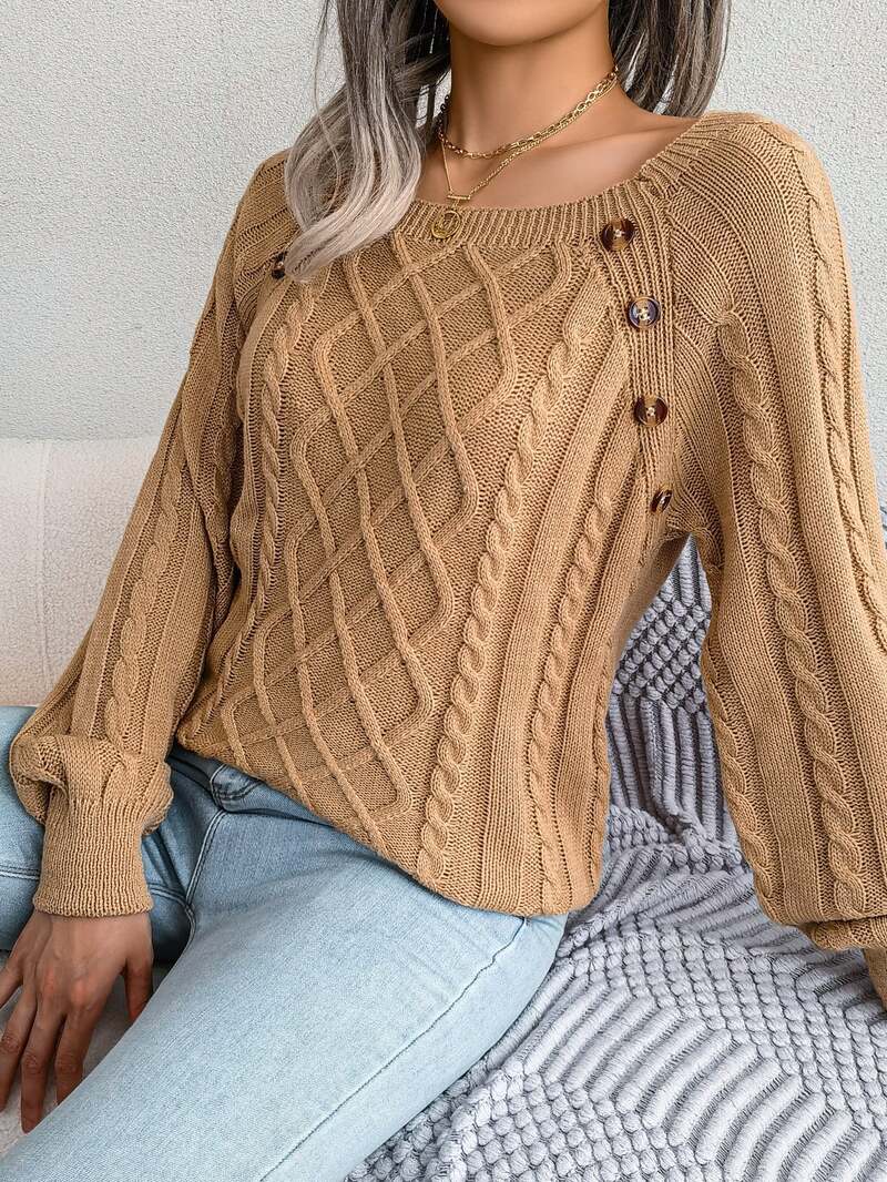 Séraphine™ | Léonie | Pull Torsadé à Boutons