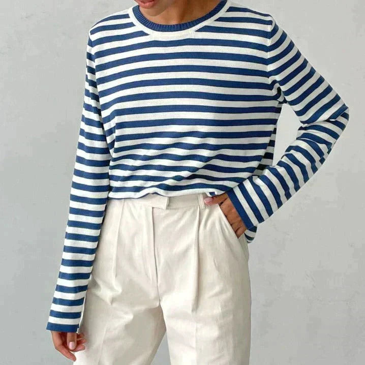 Séraphine™ | Elin – Women's Striped Sweatshirt