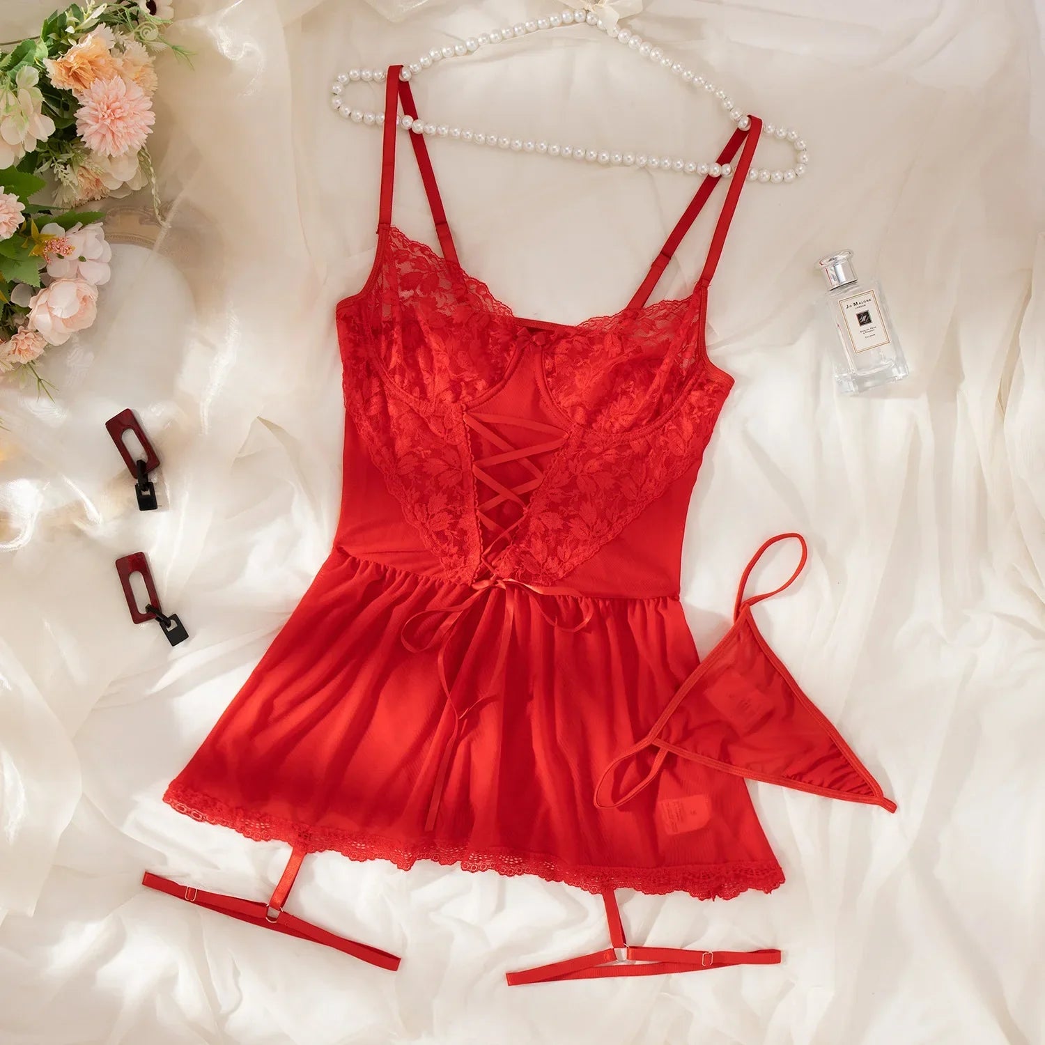 Séraphine™ | Élégante Robe de Nuit à Motif Floral