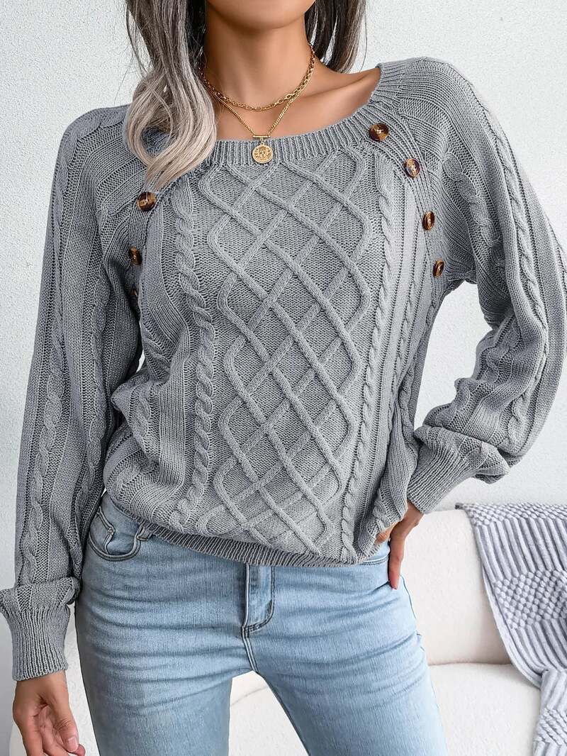 Séraphine™ | Léonie | Pull Torsadé à Boutons