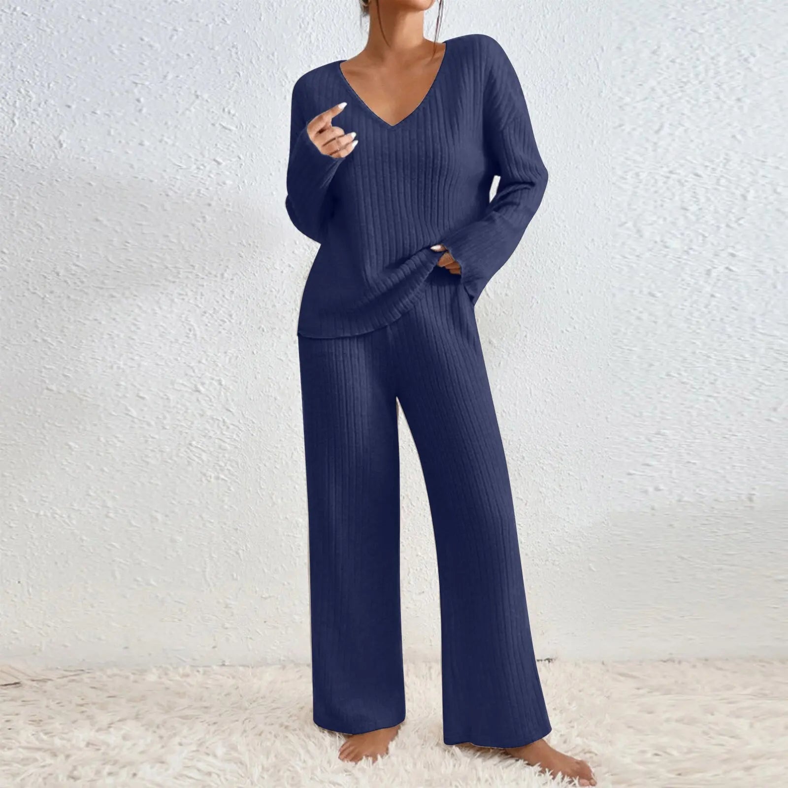 Séraphine™ | Ensemble Loungewear Femme en Tricot Côtelé