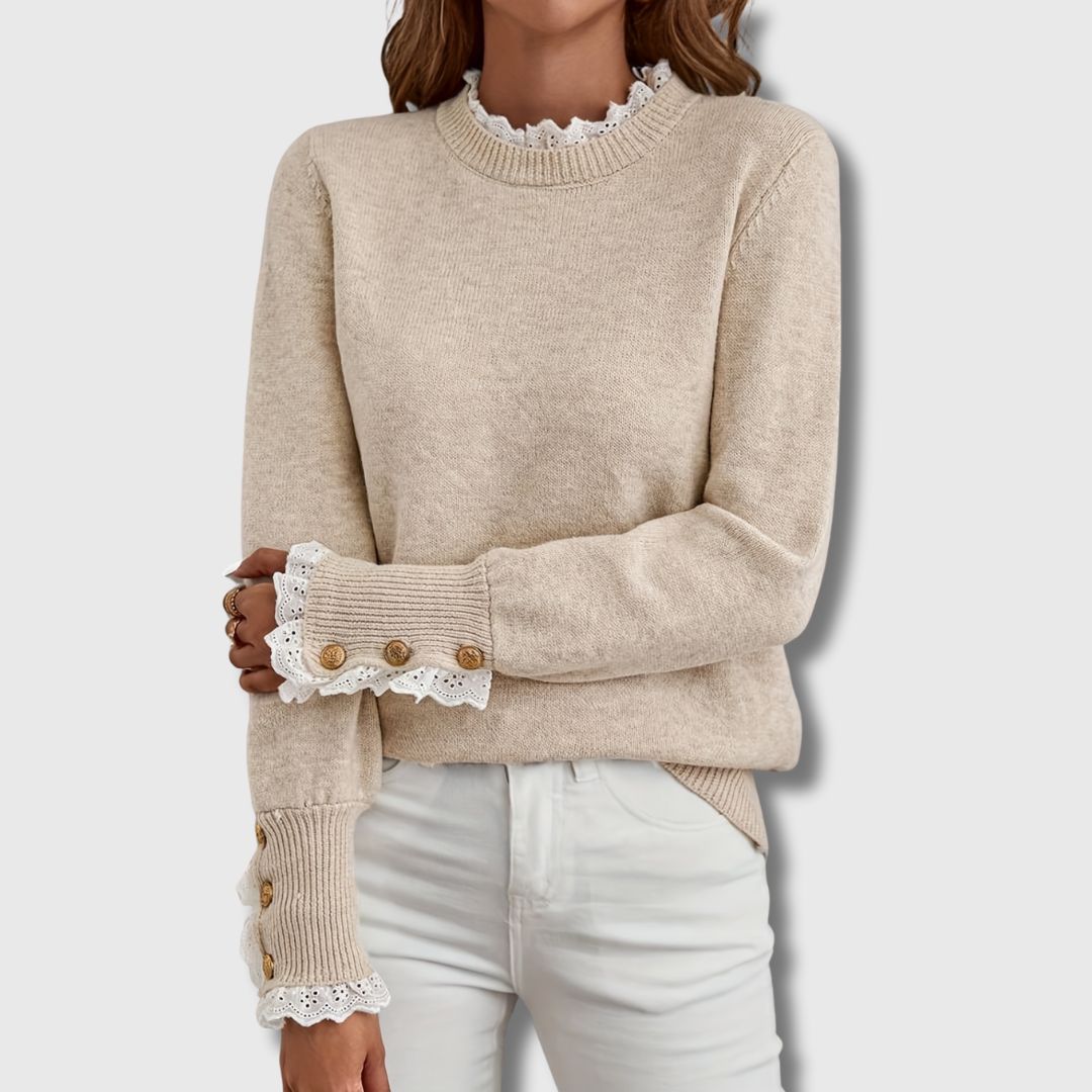Séraphine™ | Evee – Élégant Pull en Dentelle