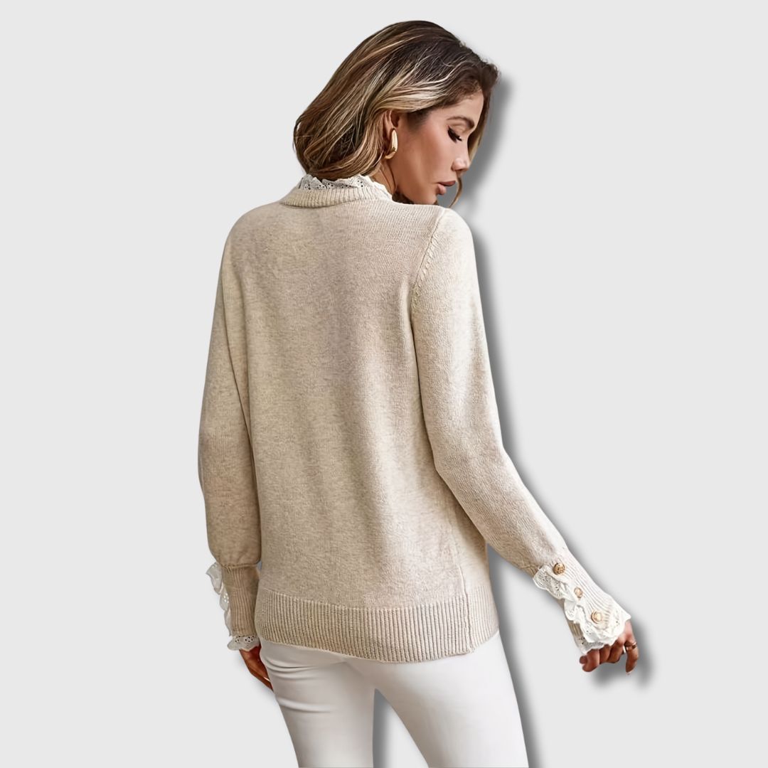 Séraphine™ | Evee – Élégant Pull en Dentelle