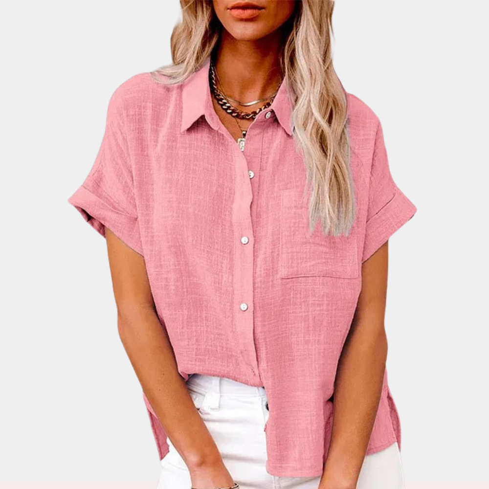 Séraphine™ | Blouse Légère en Coton-Lin pour Femmes