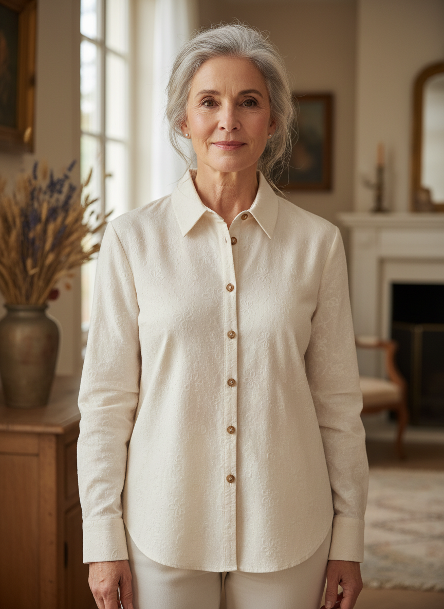 Séraphine | Blouse élégante brodée