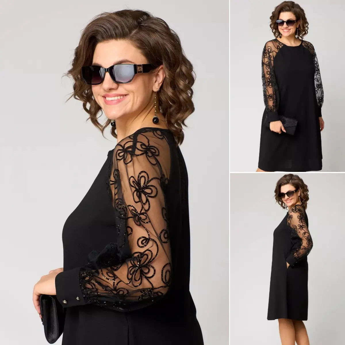 Seraphine™ | Robe Élégante à Manches Dentelle