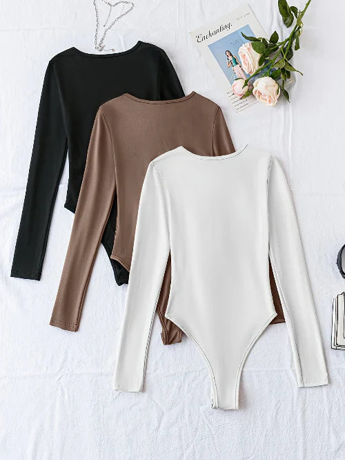 Séraphine™ | Pack de 3 bodysuits à manches longues pour femmes