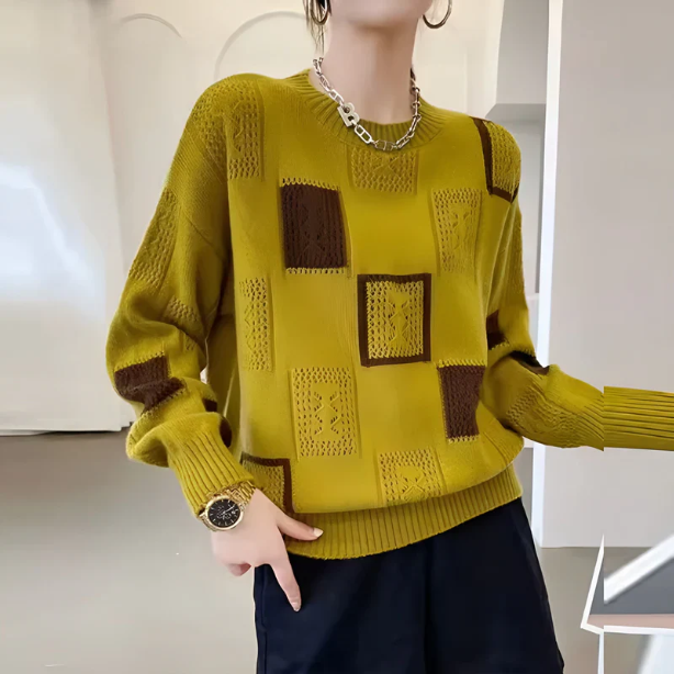 Louise | Pull Motifs Géométriques Chic
