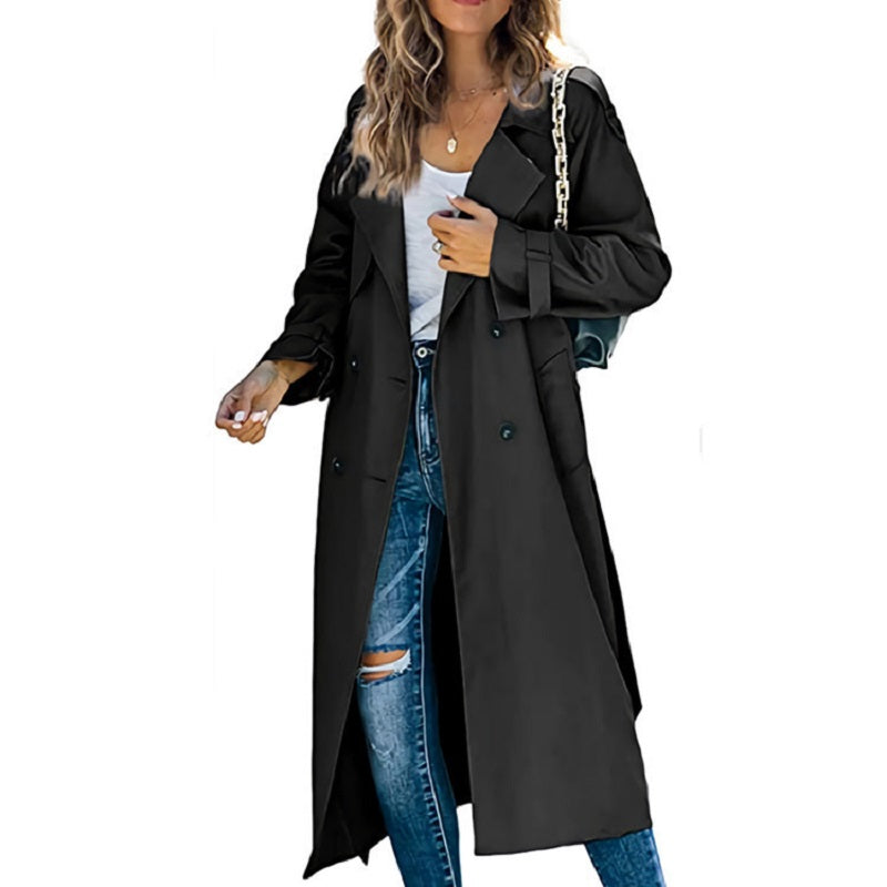 Séraphine™ | Trench-coat Classique pour Femmes à Double Rangée de Boutons
