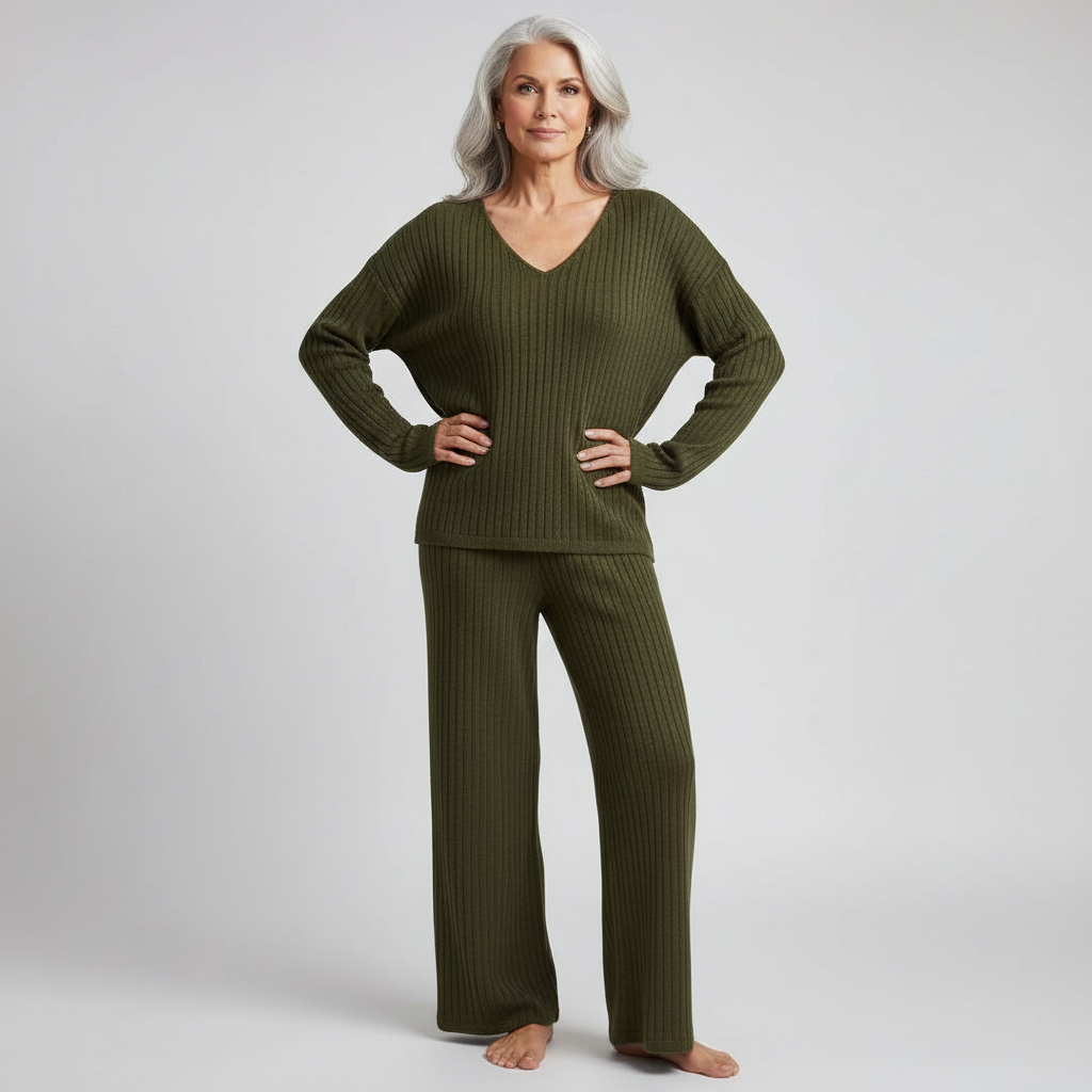 Séraphine™ | Ensemble Loungewear Femme en Tricot Côtelé