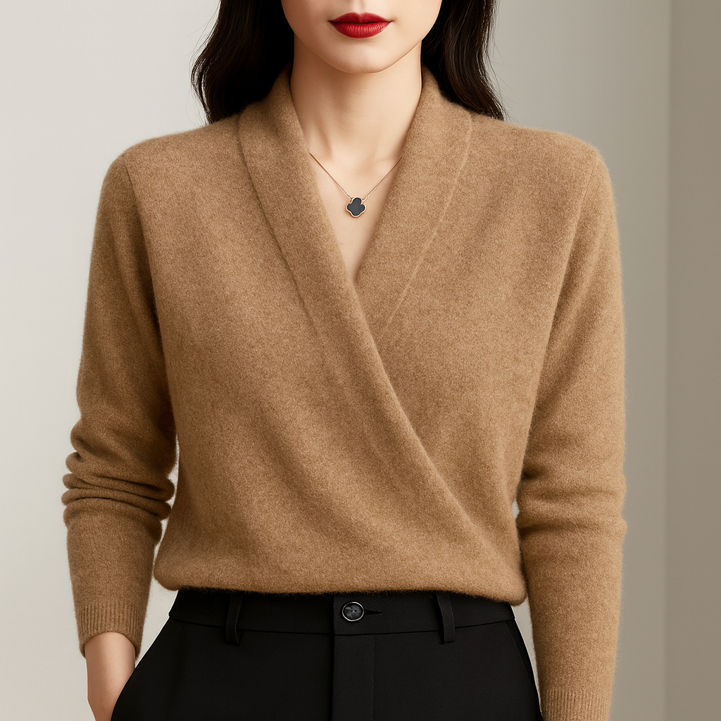 Séraphine™ | Camille | Élégant Cache-Cœur Sweater