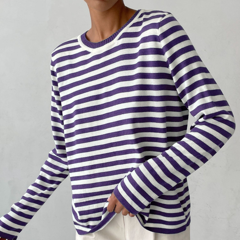 Séraphine™ | Elin – Women's Striped Sweatshirt
