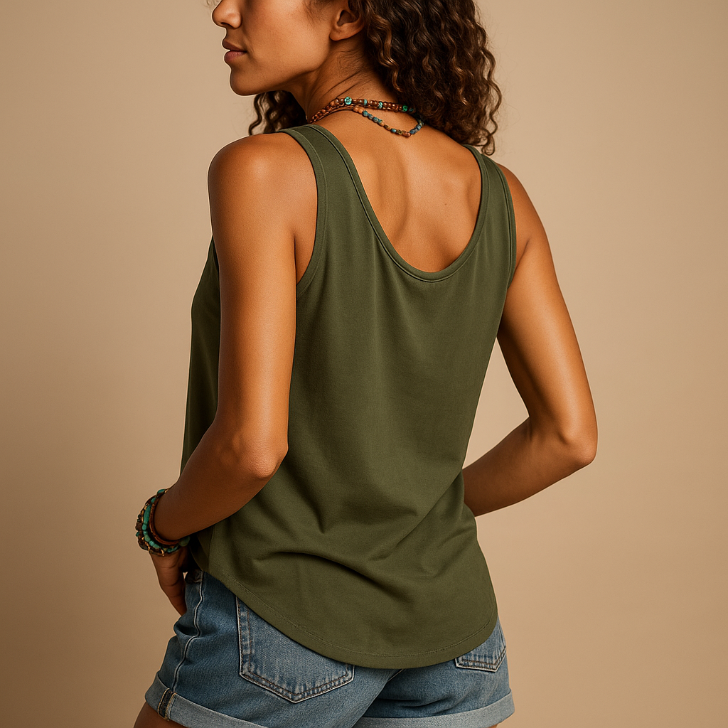 Séraphine™ | Chemise légère sans manches avec boutons